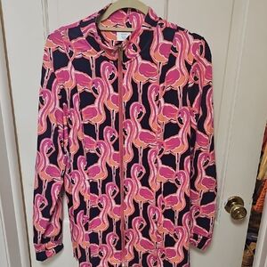 Crown & Ivy Orange and Navy Jacket